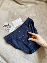 Load image into Gallery viewer, A pair of navy used cotton panties