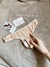 Load image into Gallery viewer, A cream worn used thong