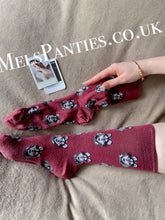 Load image into Gallery viewer, Burgundy husky used socks