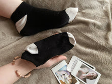 Load image into Gallery viewer, well worn used ankle black socks women&#39;s girls melspanties  by MelKimBrown - worn panty seller - used panties Mel Kim Brown MelKim Brown Mel KimBrown Mel Brown
