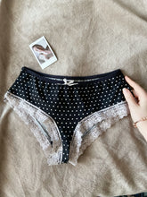 Load image into Gallery viewer, Nylon polkadot panties by MelKimBrown - worn panty seller - used panties Mel Kim Brown MelKim Brown Mel KimBrown Mel Brown
